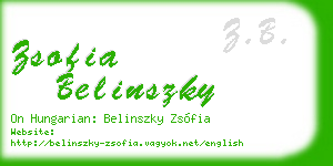 zsofia belinszky business card