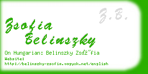 zsofia belinszky business card